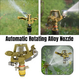 360 Degrees Alloy Sprinkler Head Garden Lawn Rotating Nozzle Adjustable Angle Durable