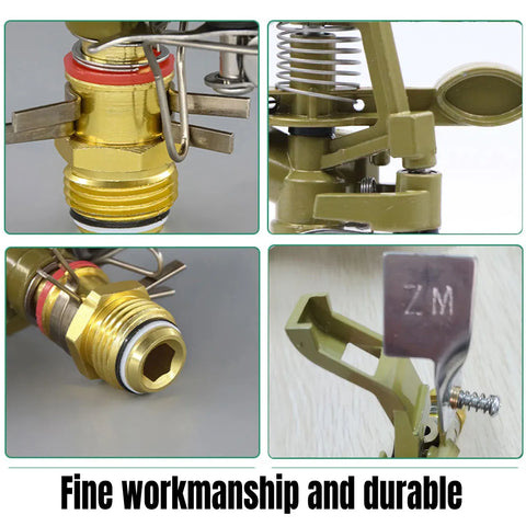 360 Degrees Alloy Sprinkler Head Garden Lawn Rotating Nozzle Adjustable Angle Durable