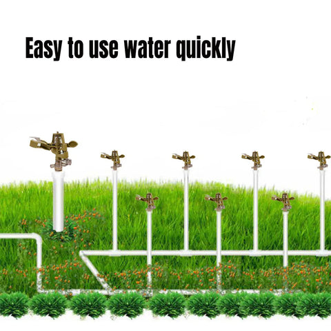 360 Degrees Alloy Sprinkler Head Garden Lawn Rotating Nozzle Adjustable Angle Durable
