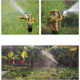360 Degrees Alloy Sprinkler Head Garden Lawn Rotating Nozzle Adjustable Angle Durable