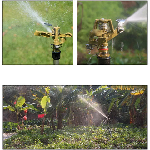 360 Degrees Alloy Sprinkler Head Garden Lawn Rotating Nozzle Adjustable Angle Durable