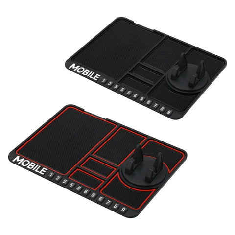 Car Mobile Phone Holder Dashboard Mount Mat Non Slip Grip Stand Anti-Slip Pad - Red