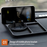 Car Mobile Phone Holder Dashboard Mount Mat Non Slip Grip Stand Anti-Slip Pad - Red