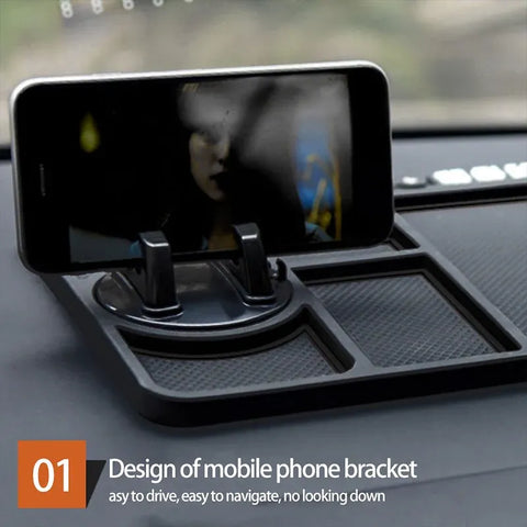 Car Mobile Phone Holder Dashboard Mount Mat Non Slip Grip Stand Anti-Slip Pad - Red