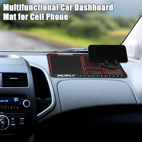 Car Mobile Phone Holder Dashboard Mount Mat Non Slip Grip Stand Anti-Slip Pad - Red