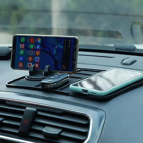 Car Mobile Phone Holder Dashboard Mount Mat Non Slip Grip Stand Anti-Slip Pad - Red