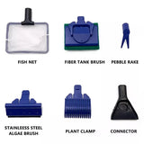 5 in1 Water Aquarium Cleaning Tool Fish Tank Gravel Vacuum Glass Cleaner Brush