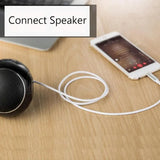 Lightning to 3.5mm Aux Audio Cable Adapter for Car Speaker Headphone Sound System - Silver
