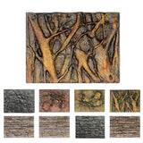 Pet Reptile Tank Board 3D Foam Backgrounds and Habitat Decoration 9 Styles - D