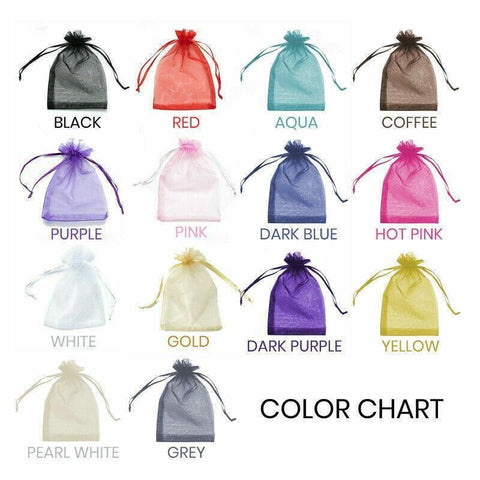 Organza Bag Sheer Bags Jewellery Wedding Candy Packaging Sheer Bags 10*15 cm - Orange