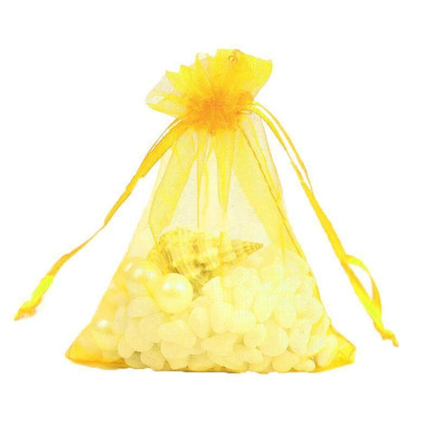 Organza Bag Sheer Bags Jewellery Wedding Candy Packaging Sheer Bags 10*15 cm - Gold