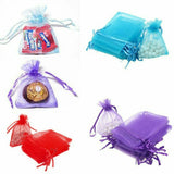 50 pcs Organza Bag Sheer Bags Jewellery Wedding Candy Packaging Sheer Bags 7*9 cm - Black/50PCS