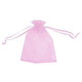 50PCS Organza Bag Sheer Bags Jewellery Wedding Candy Packaging Sheer Bags 9*12 cm - Pink/50PCS