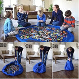 150cm Play Mat Bag Portable Toy Storage Organizer with Drawstring Closure - Purple