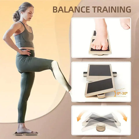 Wooden Yoga Foot Stretching Balance Board Training New Ballet Single Leg Balance
