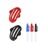 Sports Alignment Golf Ball Marker 3 Line Tool Drawing Liner Set Stencil Au Stock - Red