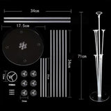 3/6/12 Set 70 Cm Balloon Column Set Upright Base Stand Holder Wedding Party Deco - 3Sets