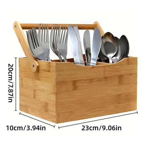 Portable Bamboo Storage Box Fruit Basket Organizer Multi Purpose Storage Basket
