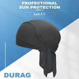 Durag Bandanna Cap Cycling Head Wraps Skull Cap Scarves Caps Motorcycle Sports - Yellow