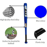 25inch 63CM Alloy Steel Metal Baseball Bat Racket 4 Colours - Silver