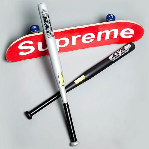 25inch 63CM Alloy Steel Metal Baseball Bat Racket 4 Colours - Silver