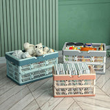 Foldable Portable Picnic Basket Lightweight Storage Basket for Outdoor Use - Grey