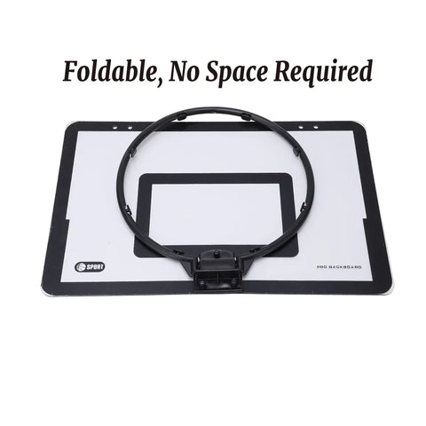 Wall Mounted Foldable Basketball Stand Indoor Outdoor Hoop Frame for Young Players