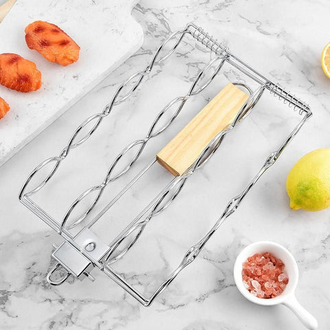 Folding Handle Corn Grill Clip Anti Scald Barbecue Tool for Home Outdoor Cooking