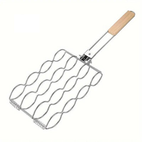 Folding Handle Corn Grill Clip Anti Scald Barbecue Tool for Home Outdoor Cooking