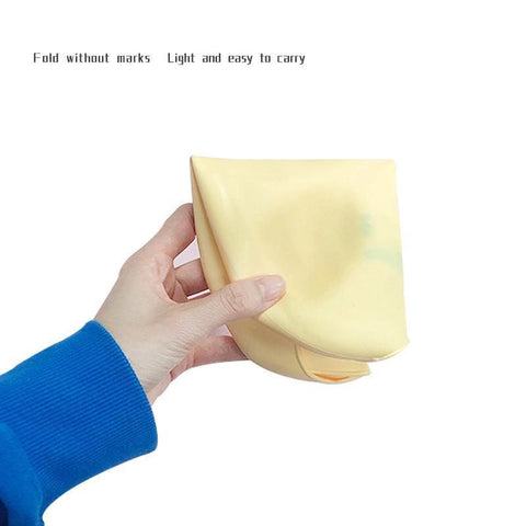 Silicone Waterproof Feeding Bib Apron with Pouch Easy to Clean Smock for Mealtime Use - Sheep