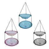 Outdoor Hanging Bird Feeder Bath Garden Patio Decoration for Attracting Birds - Grey