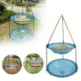 Outdoor Hanging Bird Feeder Bath Garden Patio Decoration for Attracting Birds - Grey