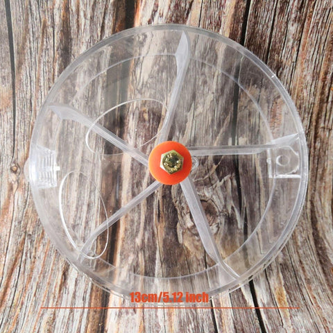 Parrot Foraging Toy Bird Chew Wheel Food Dispenser Divider Box Cage Accessory - Purple