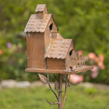 Birdhouse Garden Stakes Outdoor Yard Ornaments for Lawn and Garden Decoration - A
