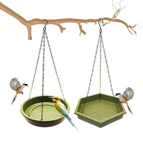 Outdoor Garden Hanging Bird Feeder Garden Automatic Hummingbird Water Feeder - Grey