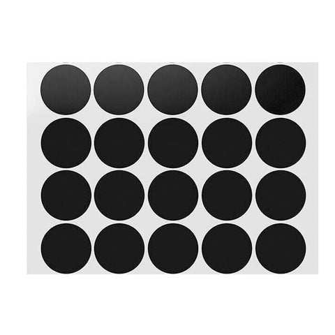 Black Assorted Sizes Colour Sticker Dots Adhesive Round Labels Circular Spot Scrapbook - 13mm*132 Dots