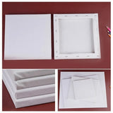 5x Artist Blank Stretched Canvas Canvases Art Large White Range Oil Acrylic Wood - 20*30CM