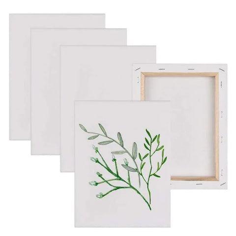 5x Artist Blank Stretched Canvas Canvases Art Large White Range Oil Acrylic Wood - 20*30CM