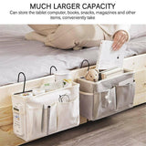 Hanging Bedside Storage Caddy with Pockets for Bunk Bed Dorm Couch Organizing - Blue Triangle