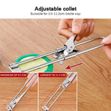 Bottle Opener Multifunctional Beer Adjustable Stainless Steel Jar Lid Gripper Au