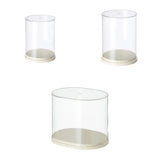 2pcs Clear Acrylic Display Case Transparent Box for Collectibles Dolls Figures - S