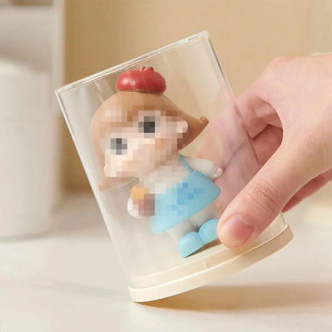 2pcs Clear Acrylic Display Case Transparent Box for Collectibles Dolls Figures - S