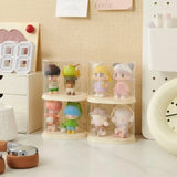 2pcs Clear Acrylic Display Case Transparent Box for Collectibles Dolls Figures - S
