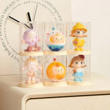 2pcs Clear Acrylic Display Case Transparent Box for Collectibles Dolls Figures - S