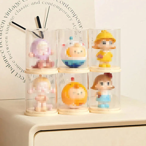 2pcs Clear Acrylic Display Case Transparent Box for Collectibles Dolls Figures - S