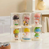 2pcs Clear Acrylic Display Case Transparent Box for Collectibles Dolls Figures - S