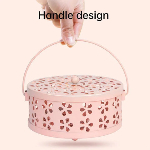 Iron Mosquito Incense Box Fireproof Tray Stand Indoor Household Incense Holder - Black