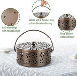 Iron Mosquito Incense Box Fireproof Tray Stand Indoor Household Incense Holder - Blue