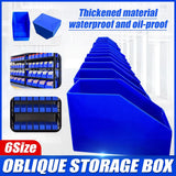 Plastic Storage Box Set 6Size Clear Hard Case Miter Tool Parts Display Organiser - 30x20x30cm