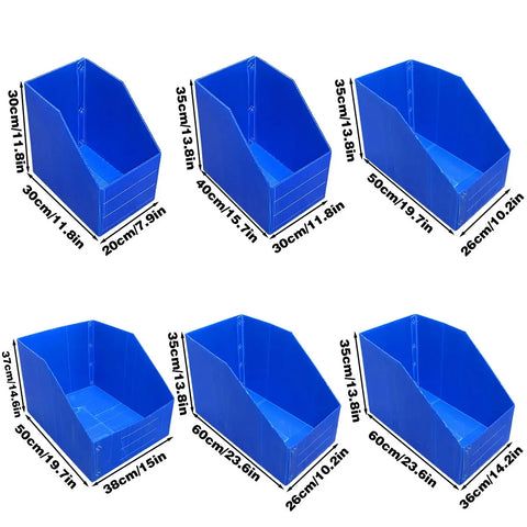 Plastic Storage Box Set 6Size Clear Hard Case Miter Tool Parts Display Organiser - 30x20x30cm